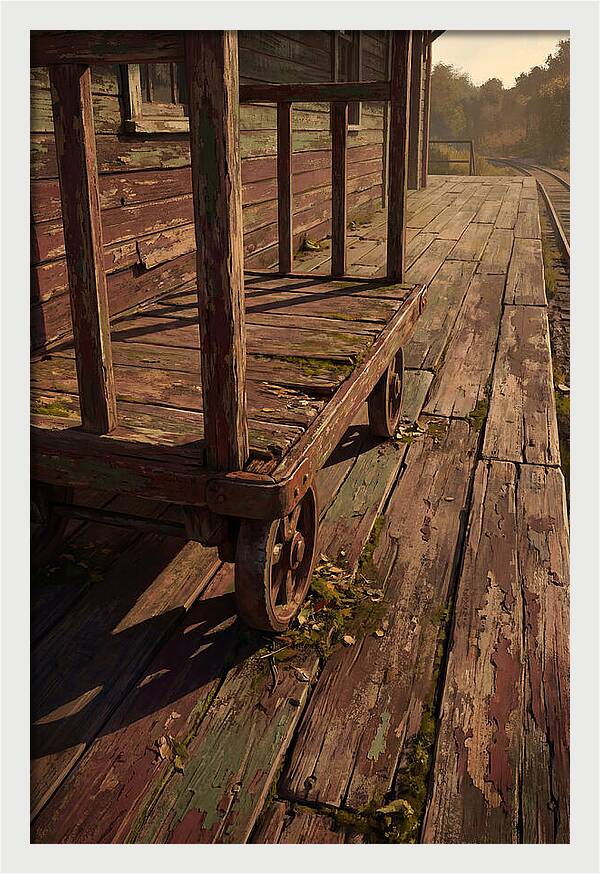 Old Wooden Luggage Cart