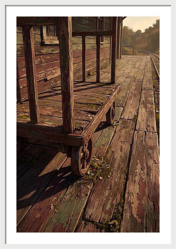 Old Wooden Luggage Cart