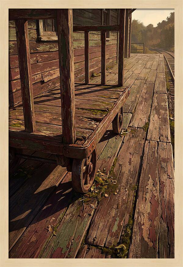 Old Wooden Luggage Cart