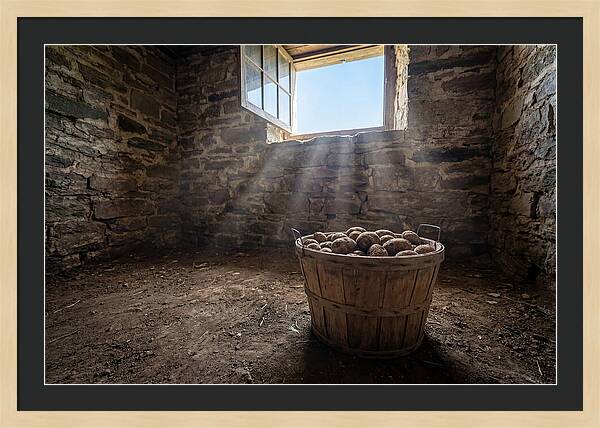 Old Wooden Potato Basket