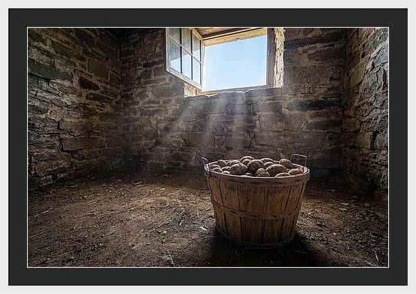 Old Wooden Potato Basket