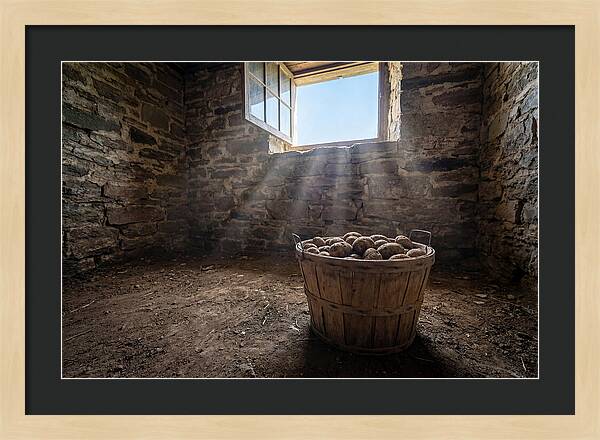 Old Wooden Potato Basket