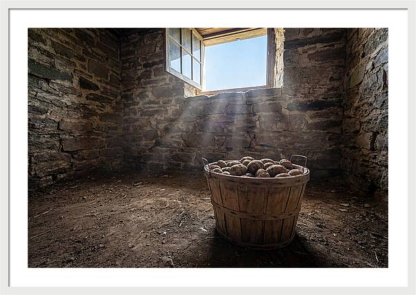 Old Wooden Potato Basket
