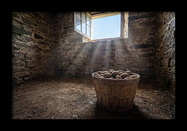 Old Wooden Potato Basket