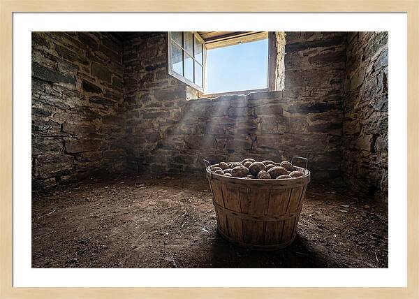 Old Wooden Potato Basket