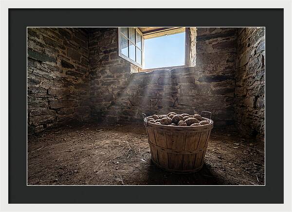 Old Wooden Potato Basket