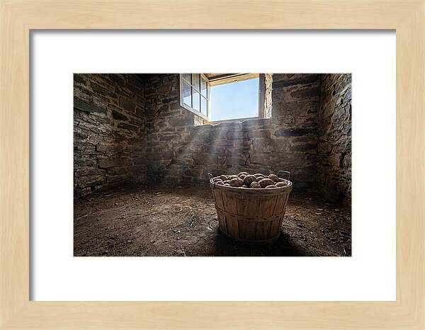 Old Wooden Potato Basket