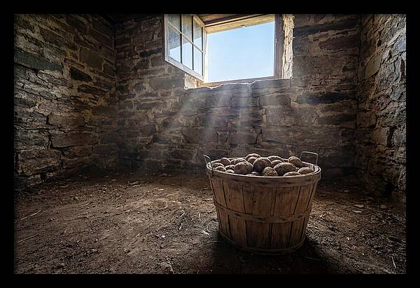 Old Wooden Potato Basket