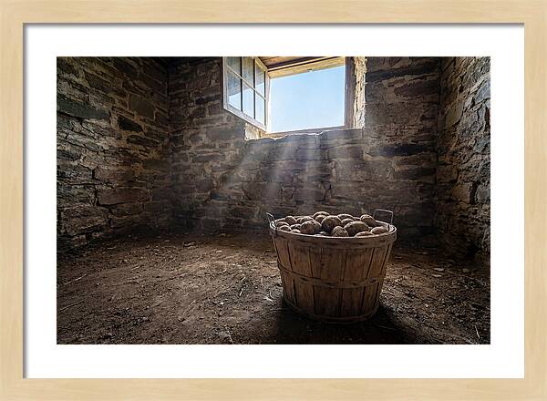 Old Wooden Potato Basket