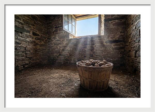 Old Wooden Potato Basket