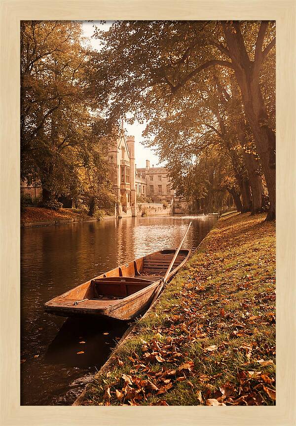 Old Wooden Punt By The River