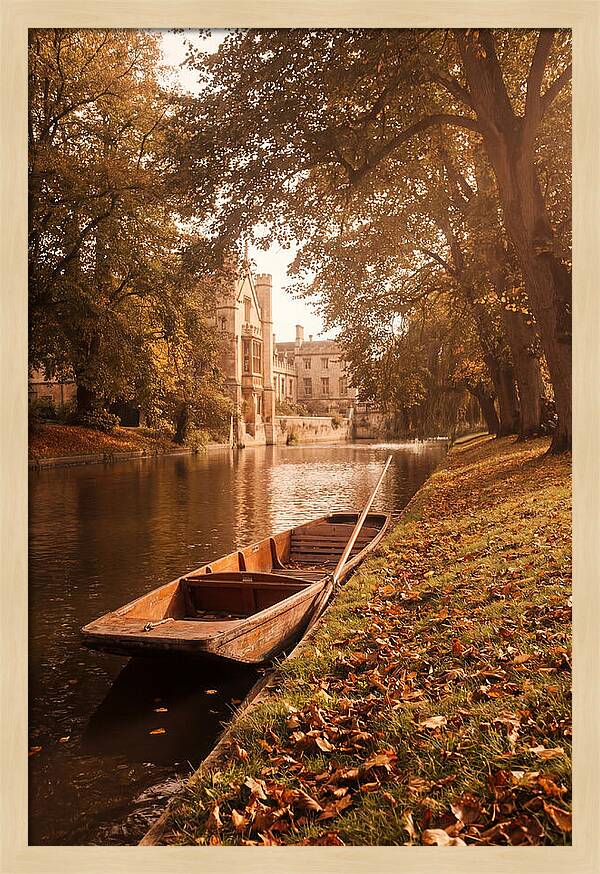 Old Wooden Punt By The River