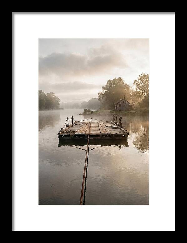 Old Wooden River Ferry Crossing