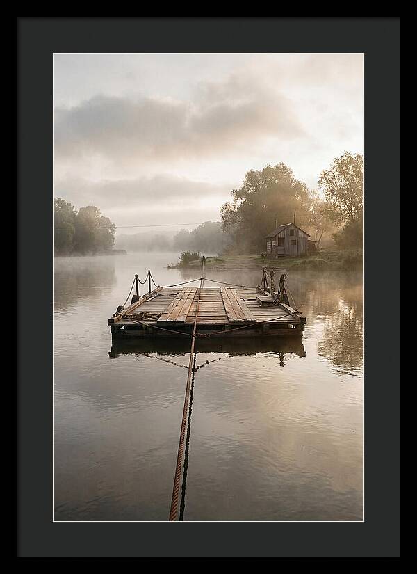 Old Wooden River Ferry Crossing