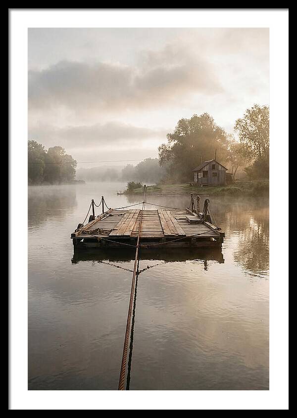 Old Wooden River Ferry Crossing
