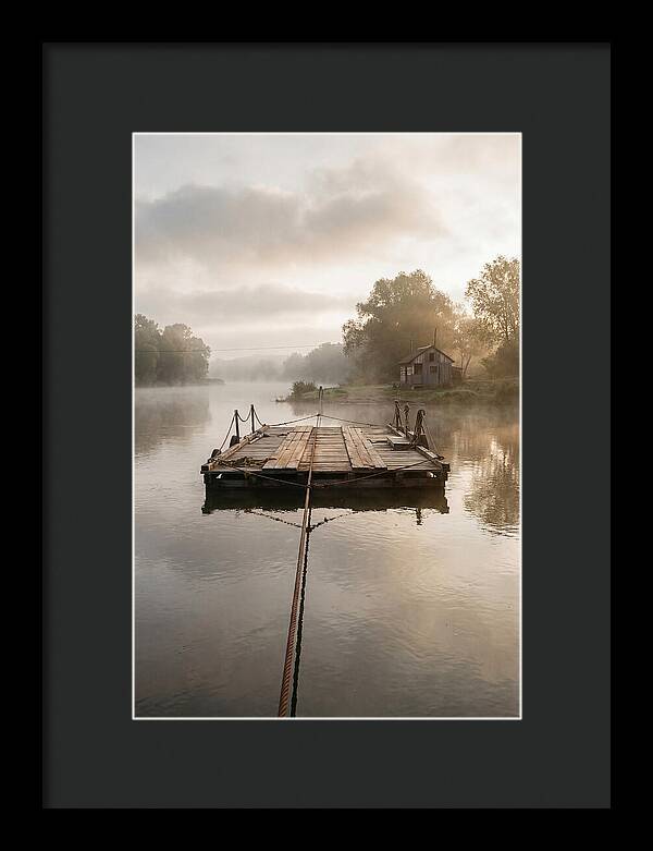 Old Wooden River Ferry Crossing