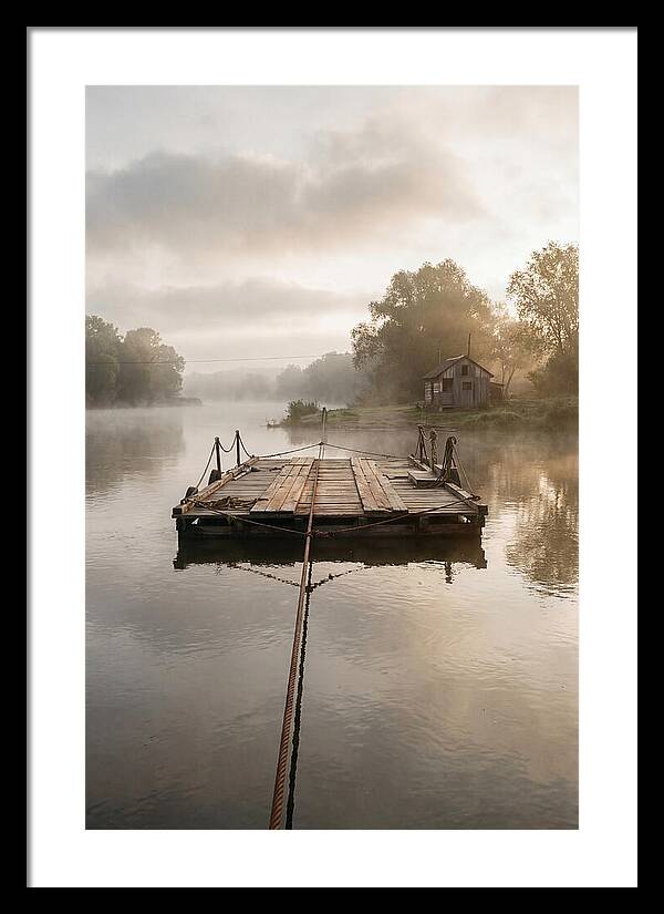 Old Wooden River Ferry Crossing