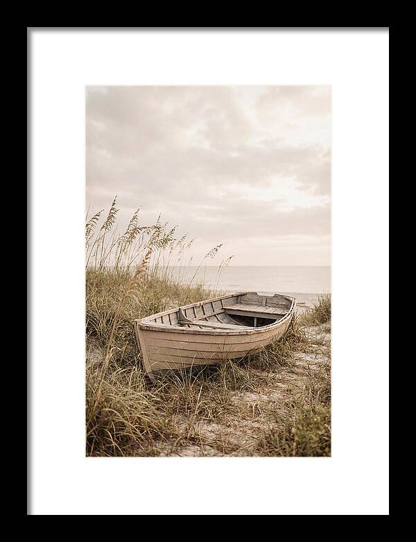Old Wooden Rowboat By The Shore