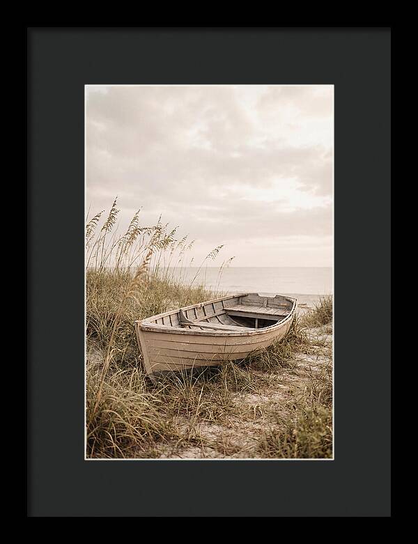 Old Wooden Rowboat By The Shore