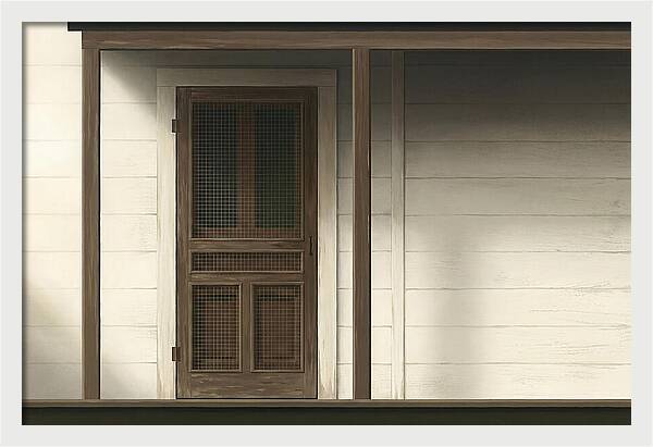 Old Wooden Screen Door