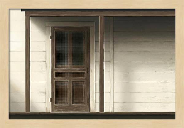 Old Wooden Screen Door