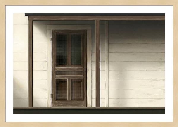 Old Wooden Screen Door