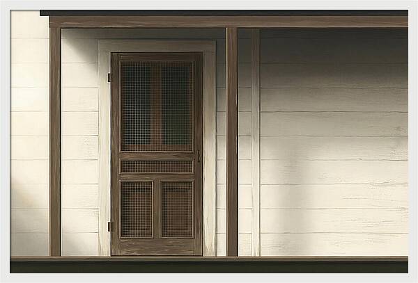 Old Wooden Screen Door