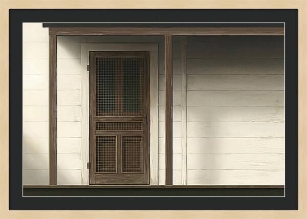 Old Wooden Screen Door