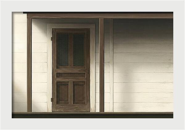 Old Wooden Screen Door