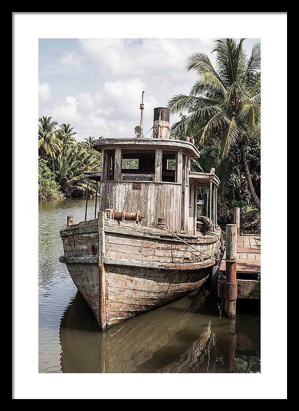 Old Wooden Steamboat At River Landing