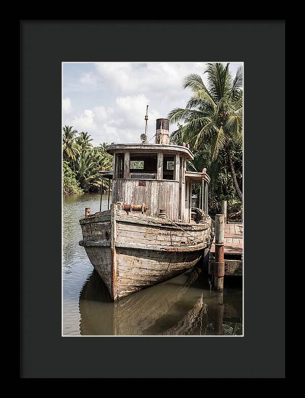 Old Wooden Steamboat At River Landing