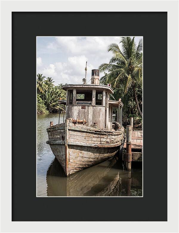 Old Wooden Steamboat At River Landing
