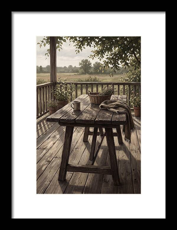 Old Wooden Trestle Table