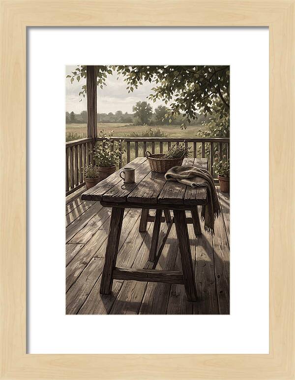 Old Wooden Trestle Table