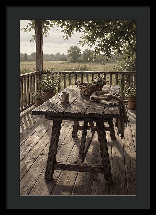 Old Wooden Trestle Table