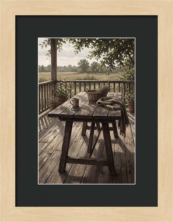Old Wooden Trestle Table