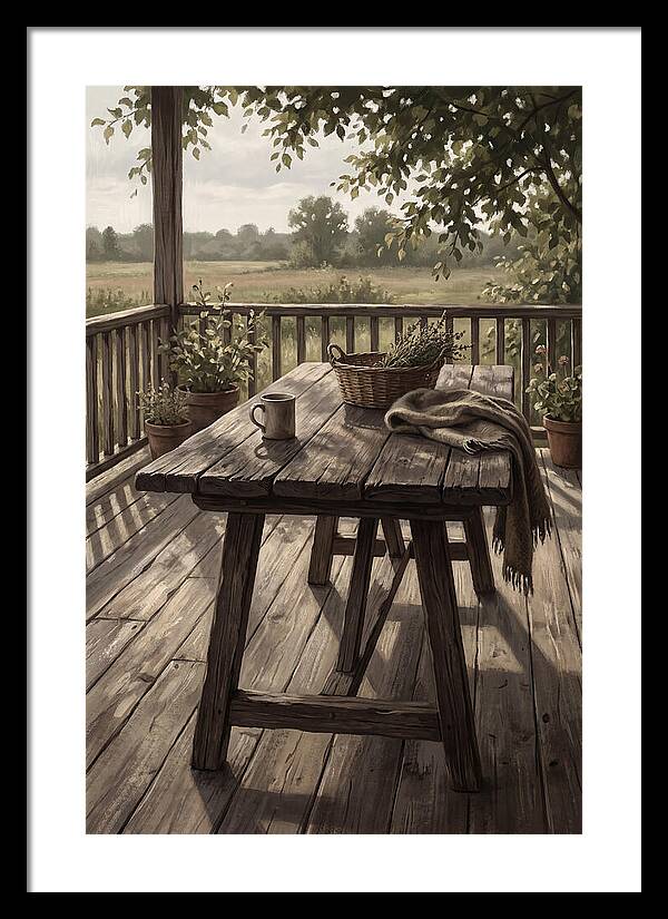 Old Wooden Trestle Table