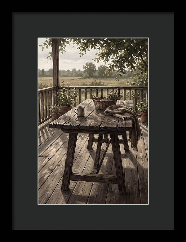 Old Wooden Trestle Table