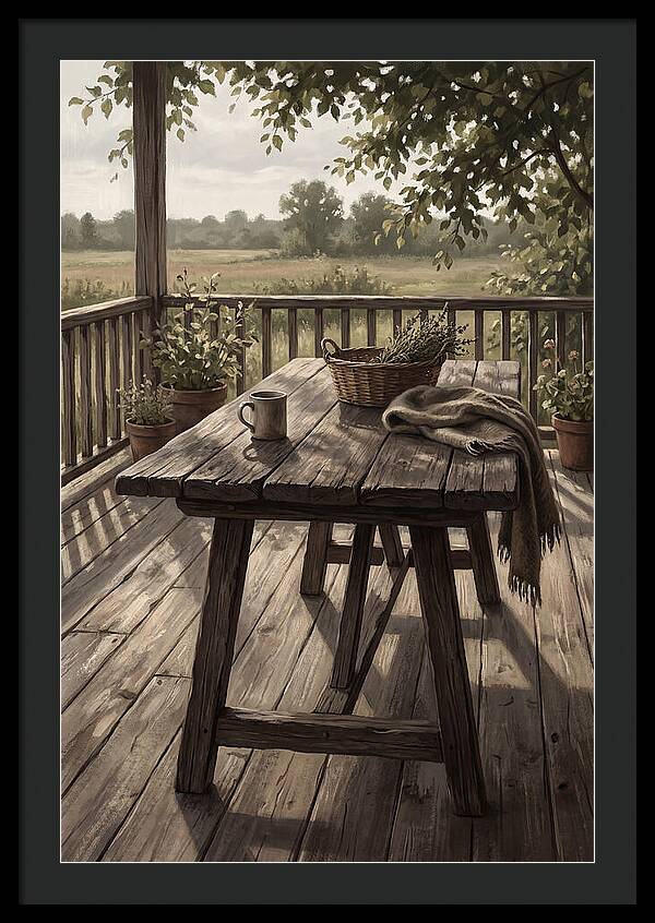 Old Wooden Trestle Table