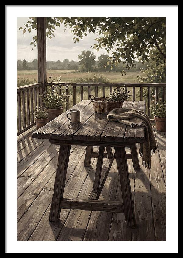 Old Wooden Trestle Table