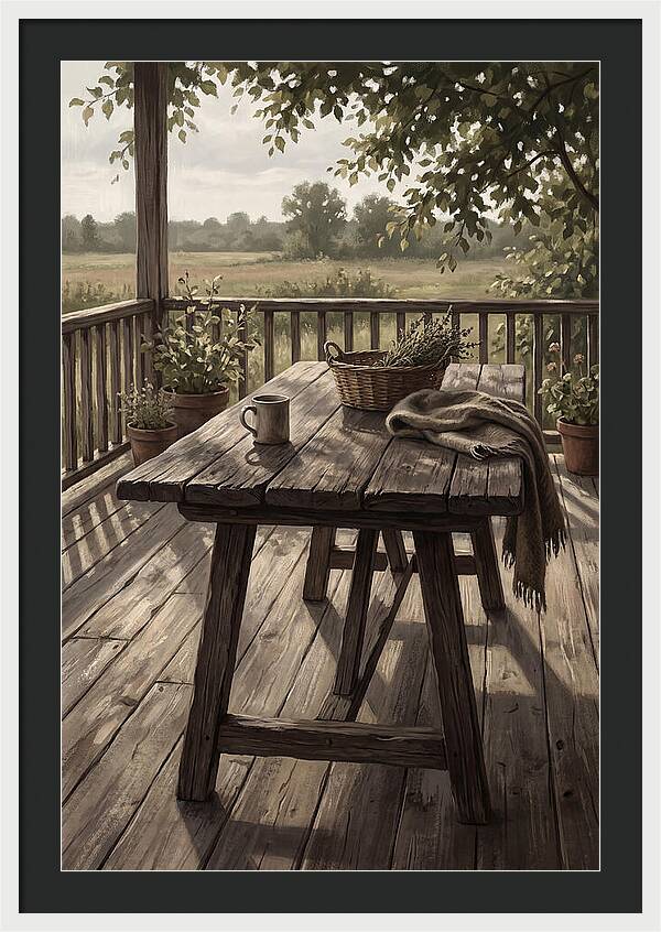 Old Wooden Trestle Table