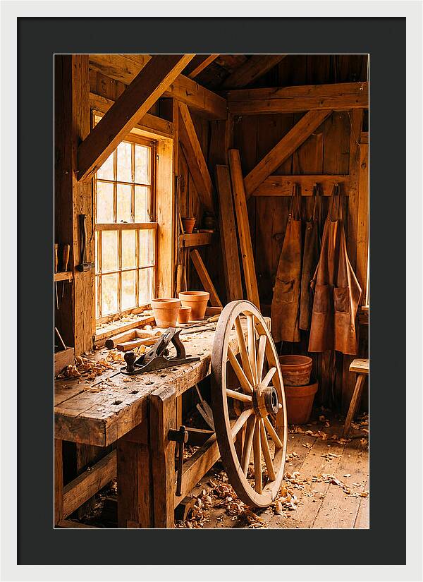 Old Wooden Wheelwright Workshop
