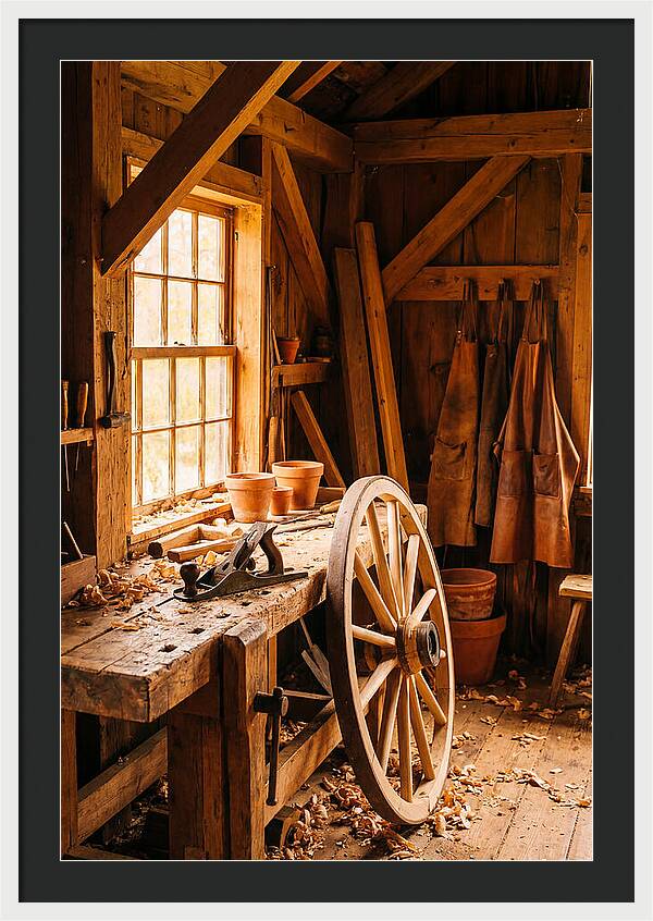 Old Wooden Wheelwright Workshop