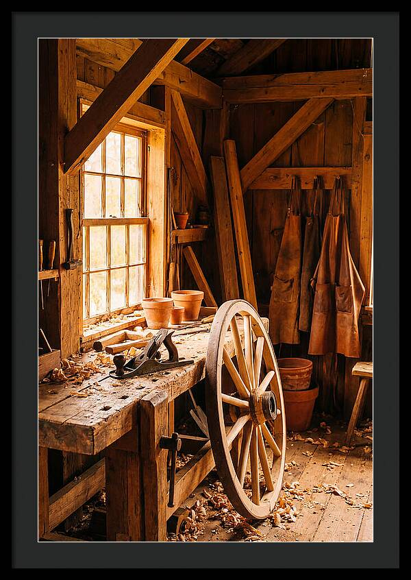 Old Wooden Wheelwright Workshop
