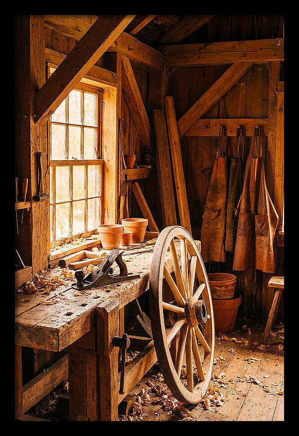 Old Wooden Wheelwright Workshop