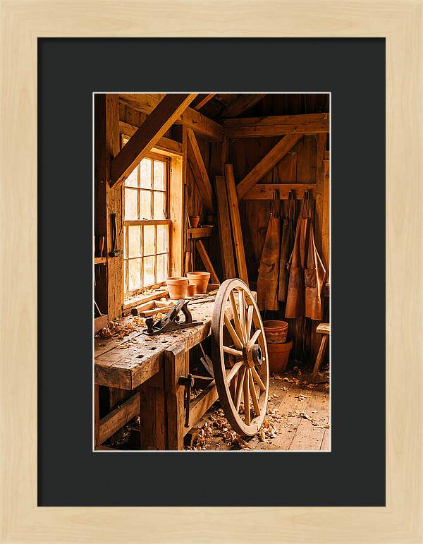 Old Wooden Wheelwright Workshop