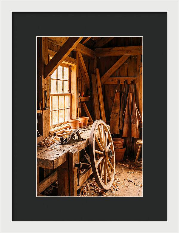 Old Wooden Wheelwright Workshop
