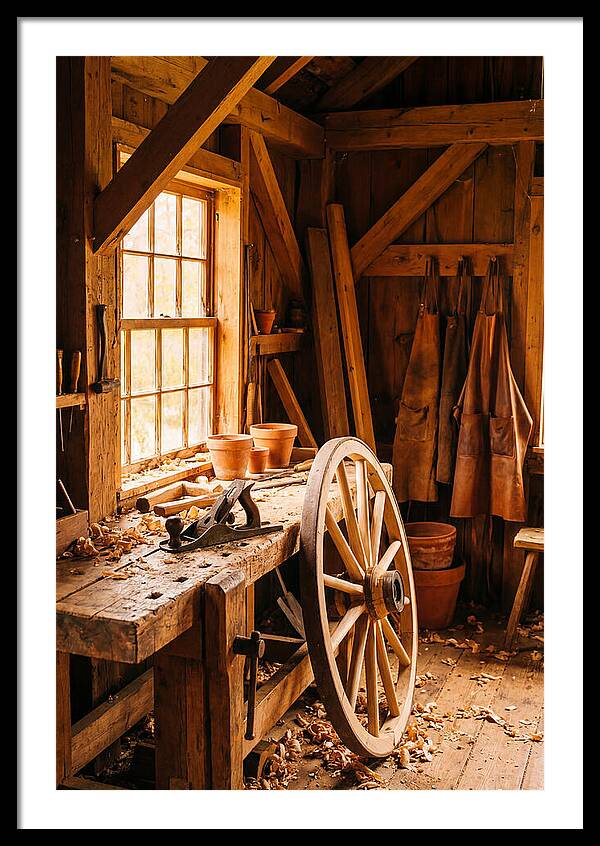 Old Wooden Wheelwright Workshop