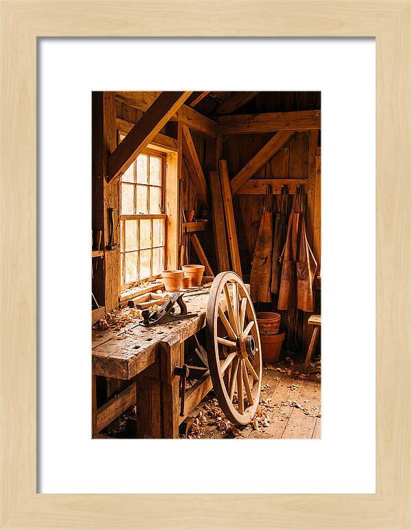 Old Wooden Wheelwright Workshop