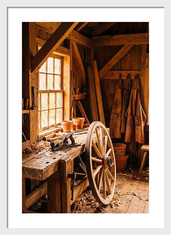 Old Wooden Wheelwright Workshop
